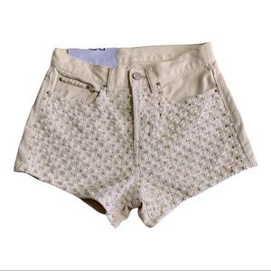 BDG Beaded beige shorts size 27 Waist